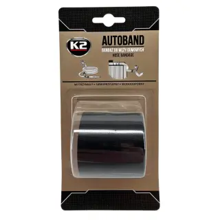 Стрічка клейка високотемпературна для ремонту гумових шлангів K2 Autoband чорна 5 см x 3 м (B3000)