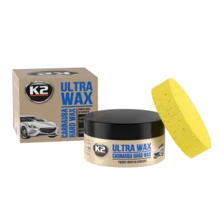 Поліроль восковий для кузова K2 Ultra Wax з губкою банка 250 г (K073)