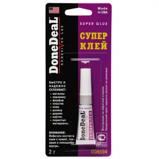 Суперклей універсальний Done Deal прозорий 2 г (DD6594)