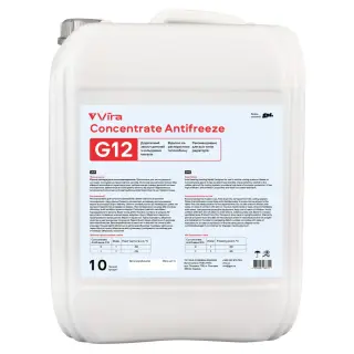 Рідина охолоджуюча VIRA Concentrate Antifreeze G12 червона концентрат 10 л (VI4001)