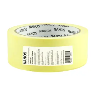 Стрічка клейка малярна NANO5 "Преміум" жовта 38 мм/20 м/140 мкм (N50008)