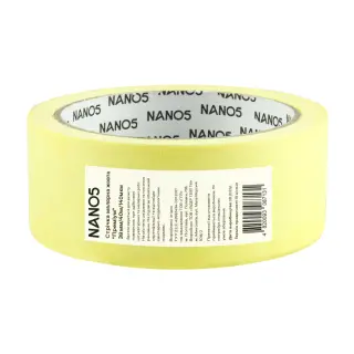 Стрічка клейка малярна NANO5 "Преміум" жовта 38 мм/40 м/140 мкм (N50009)