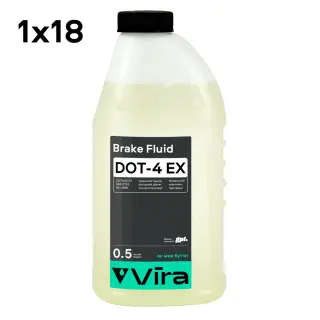 Рідина гальмівна Brake Fluid DOT-4 EX 0,5 л (КРАТНО ЯЩИКУ 18 шт) (VI1212)