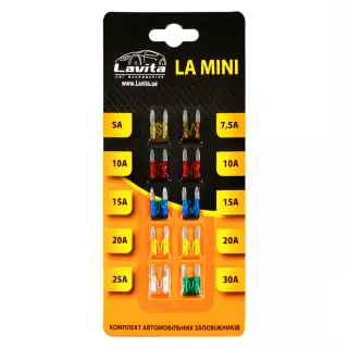 Запобіжник LAVITA міні плоский комплект (LA MINI)