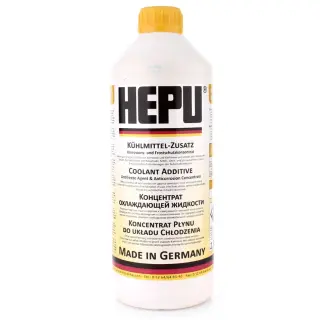 Рідина охолоджуюча HEPU Антифриз -38 °C G11 жовта концентрат 1,5 л (P999)