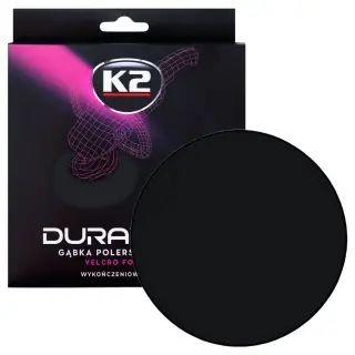 Губка для полірування K2 Duraflex на липучці чорна фінішна 150 мм х 25 мм (L614)