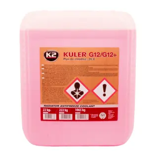 Рідина охолоджуюча K2 Kuler Long Life -35 °C G12 червона 22 кг (W406C)