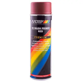 Ґрунт для кузова MOTIP 1K Wash Primer реактивний однокомпонентний червоний аерозоль 500 мл (04122)