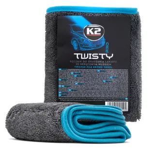 Рушник К2 Twisty Pro для сушки лакофарбової поверхні та полірування двостороння мікрофібра 40 см х 60 см (D0224)