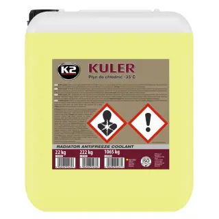 Рідина охолоджуюча К2 Kuler Long Life -35 °C жовта 22 кг (W406Y)