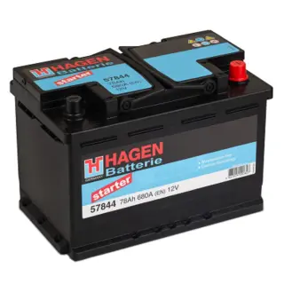 Акумулятор HAGEN BATTERIE 12V 78Ah 680A R+ 278 мм х 175 мм х 190 мм (57844)