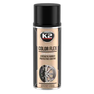 Фарба рідка гума K2 COLOR FLEX чорна глянцева аерозоль 400 мл (L343CP)