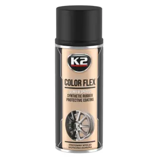 Фарба рідка гума K2 COLOR FLEX чорна матова аерозоль 400 мл (L343CM)