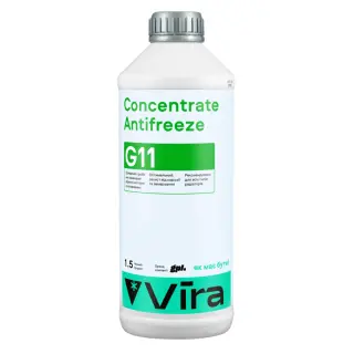 Рідина охолоджуюча VIRA Concentrate Antifreeze G11 зелена концентрат 1,5 л (VI2002)