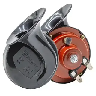 Сигнал "равлик" Elegant 12V звуковий червоно-чорний 2 шт (EL 100 720)