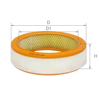 Фільтр повітряний ALPHA FILTER ВАЗ 2101/21099, 2115, 2110 карбюратор, АЗЛК, ЗАЗ 1102, Іж з войлоком, без упаковки (Альфа0102ре)