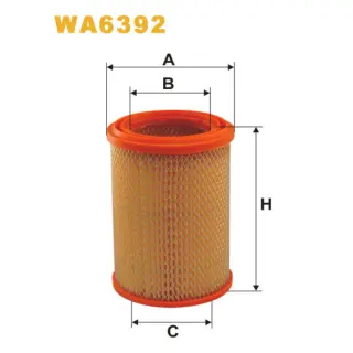 Фільтр повітряний WIX FILTERS FSM Syrena, Skoda 1000MB, Trabant 601, 601S (WA6392)