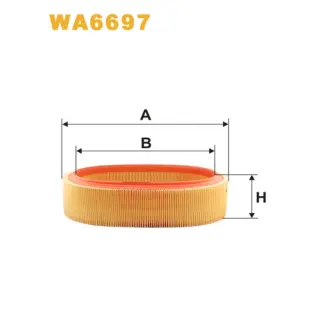 Фільтр повітряний WIX FILTERS Dacia Logan, Nova/Super Nova, Sandero, Solenza, Renault Clio II, Clio (WA6697)