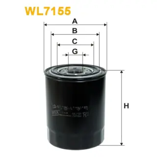 Фільтр оливи WIX FILTERS Ford Maverick I, Nissan Almera (N15), Patrol, Patrol GR, Pick Up, Primera (WL7155)