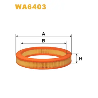 Фільтр повітряний WIX FILTERS Ford Escort IV (85-90), Fiesta II (83-89), Orion (WA6403)