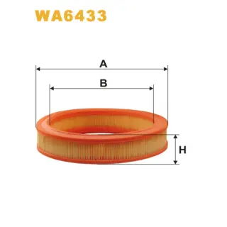 Фільтр повітряний WIX FILTERS Ford Capri, Cortina, Escort I (68-76), Escort II (73-81), Granada, P1 (WA6433)