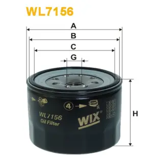Фільтр оливи WIX FILTERS Isuzu NKR/NPR/NPS, Ford Econovan, Kia Besta, Retona, Sportage, Mazda 323 (WL7156)