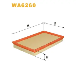 Фільтр повітряний WIX FILTERS BMW Serie 3 (E36), Serie 5 (E34), Serie 5 (E39), Serie 7 (E38) (WA6260)