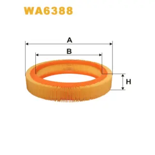 Фільтр повітряний WIX FILTERS Ford Escort III (80-85), Escort IV (85-90), Fiesta I (76-86), Fiesta (WA6388)