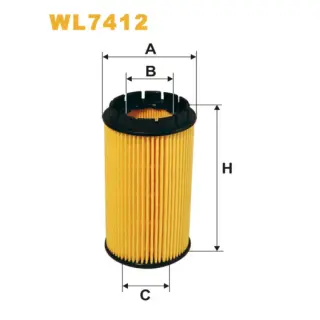 Фільтр оливи WIX FILTERS Chrysler Grand Voyager III, Voyager III (RG), Hyundai Elantra, Santa FE, (WL7412)