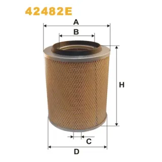 Фільтр повітряний WIX FILTERS Mercedes 11T, 7T, 8T, 9T (42482E)