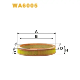Фільтр повітряний WIX FILTERS Renault R11, R19, R21, R5 II, R9 (WA6005)