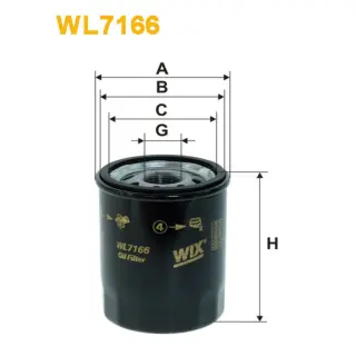 Фільтр оливи WIX FILTERS Infiniti G20, Nissan 100 NX, Micra II (K11), Micra III (K12), Note, Prime (WL7166)