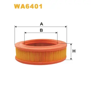 Фільтр повітряний WIX FILTERS Bedford CF, Ford Escort I (68-76), Fiesta I (76-86), Lotus Elan, Vaux (WA6401)