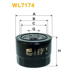 Фільтр оливи WIX FILTERS Daihatsu Delta, Toyota Camry FF, Carina E, Carina FF, Carina II, Corolla (WL7174)