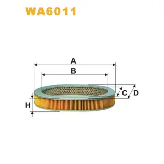 Фільтр повітряний WIX FILTERS Honda Civic IV, Civic V (WA6011)
