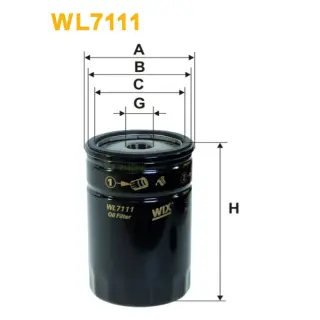 Фільтр оливи WIX FILTERS Volkswagen Transporter (T3) (WL7111)