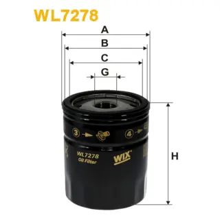 Фільтр оливи WIX FILTERS Landrover Discovery I/II, Freelander I, Rover Metro, MG (ZR/ZS/ZT), MG T (WL7278)