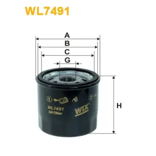 Фільтр оливи WIX FILTERS Chevrolet Europe (GM) Aveo, Spark (WL7491)