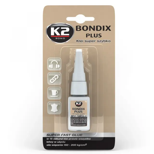 Суперклей універсальний K2 Bondix Plus прозорий 10 г (B101)