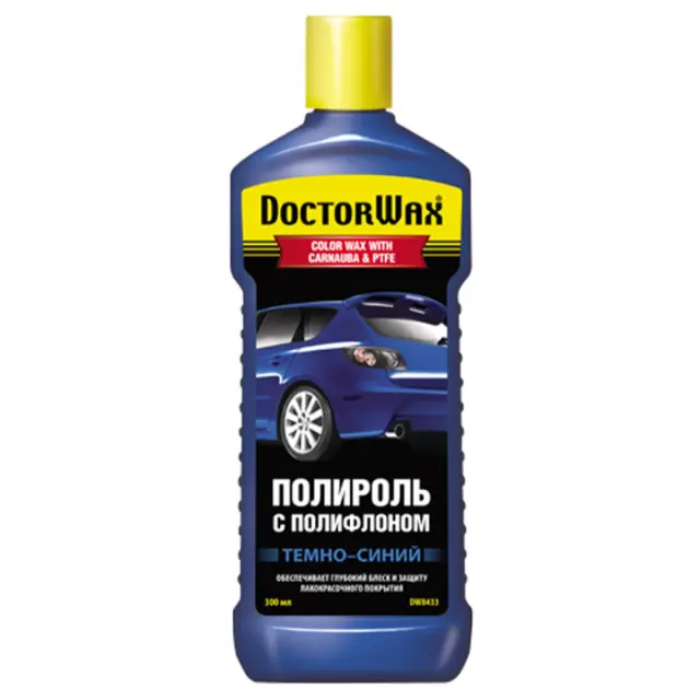 Поліроль кузова з поліфлоном Doctor Wax темно-синій пляшка 300 мл (DW8433)