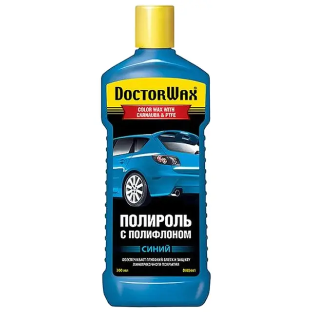 Поліроль кузова з поліфлоном Doctor Wax синій пляшка 300 мл (DW8441)