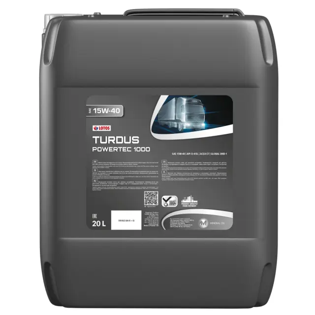 Олива моторна LOTOS Turdus Powertec 1000 CI-4 15W-40 20 л (WF-P704N40-000)