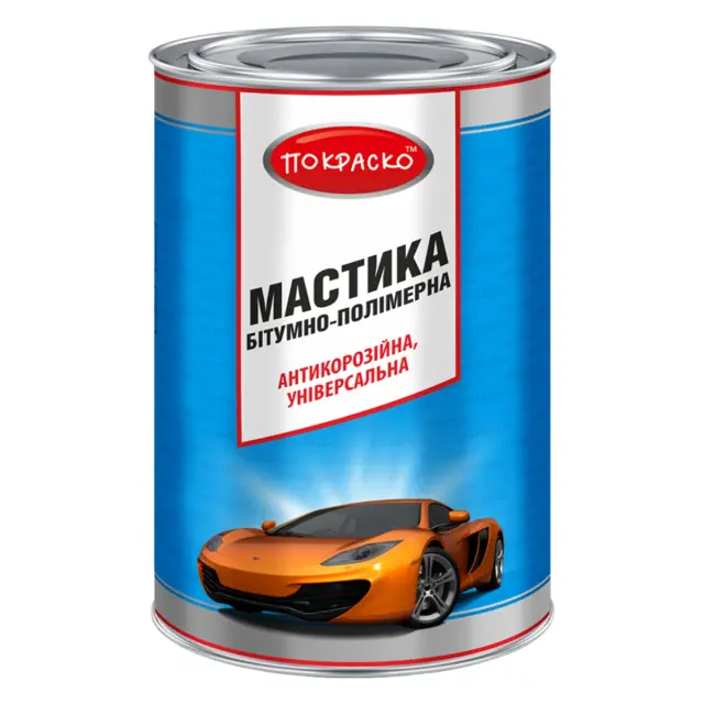 Мастика бітумно-полімерна універсальна антикорозійна Покраско банка 4,3 кг