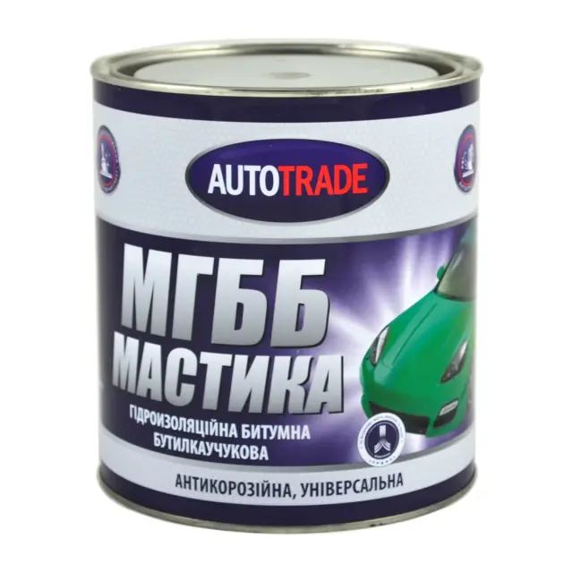 Мастика бітумно-бутилкаучукова для захисту від корозії та гідроізоляція Autotrade чорна банка 2,4 кг