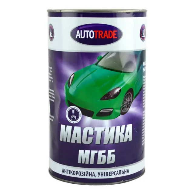 Мастика бітумно-бутилкаучукова для захисту від корозії та гідроізоляція Autotrade чорна банка 4,5 кг