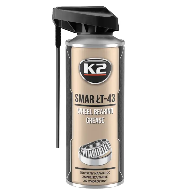 Мастило для вальниці K2 Wheel Bearing рідке літієве прозоре аерозоль 400 мл (W135)