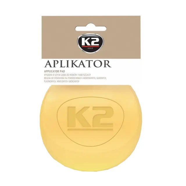 Губка-аплікатор K2 Gold Aplikator для восків та поліролів жовта ⌀ 10 см (L710)