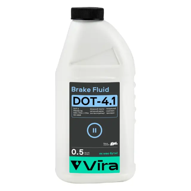 Рідина гальмівна VIRA Brake Fluid DOT-4.1 0,5 л (VI1101)