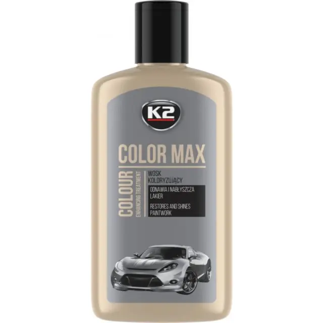 Поліроль восковий для кузова K2 Color Max сріблястий пляшка 250 мл (K020SILVER )