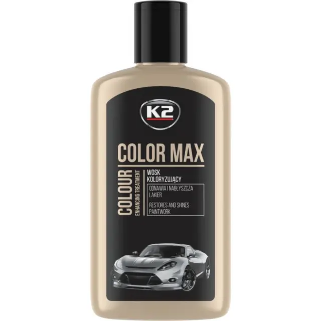 Поліроль восковий для кузова K2 Color Max пляшка чорний 250 мл (K020CAN)